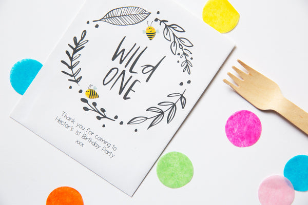 Wildflower Seed Packet Birthday Party Favours