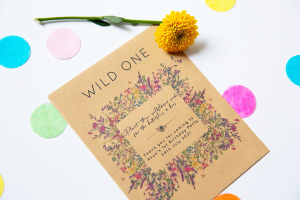 Wild Years Wildflower Seed Packet Party Favours