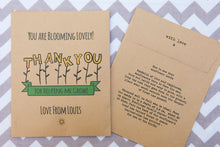 Blooming Lovely Thank You Sunflower Seed Packets