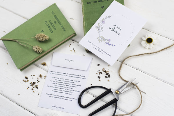 No Rain, No Flowers Personalised Lavender Seed Packet