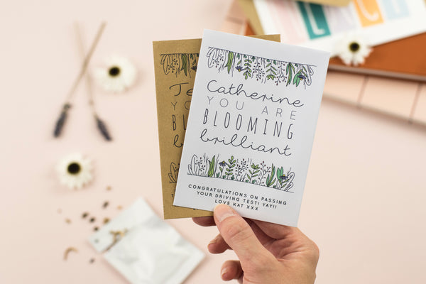 Blooming Brilliant Personalised Wildflower Seed Packet