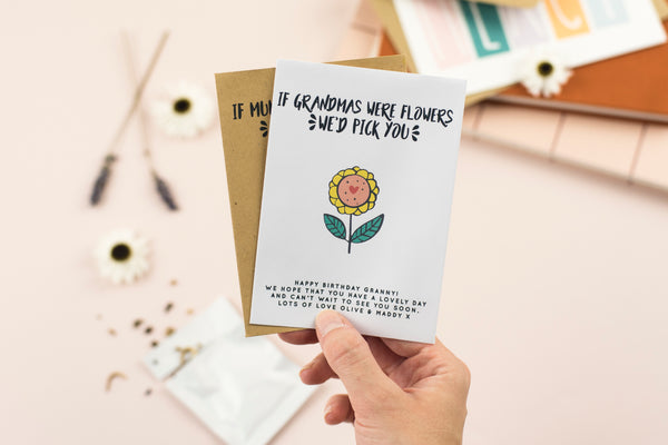 I'd Pick You Personalised Sunflower Seed Packet