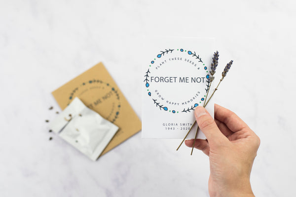 Grow Happy Memories Forget Me Not Seed Memorial Gift