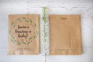 Brewing A Baby' Baby Shower Tea Packet Favours