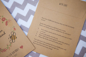 Bee Friendly Wildflower Seed Packet Party Gifts