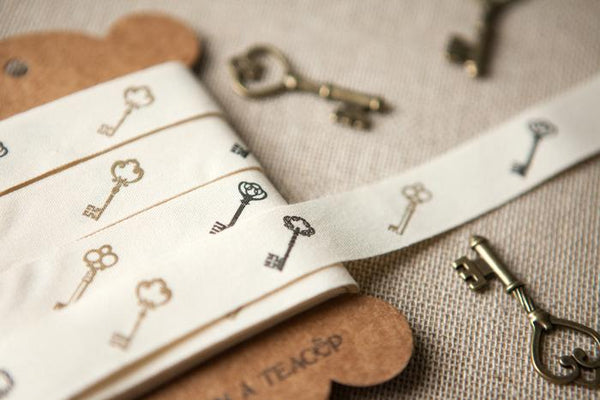‘Love is the Key’ Cotton Ribbon