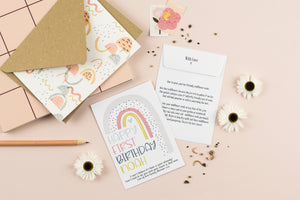 Rainbow Birthday Personalised Wildflower Seed Packet