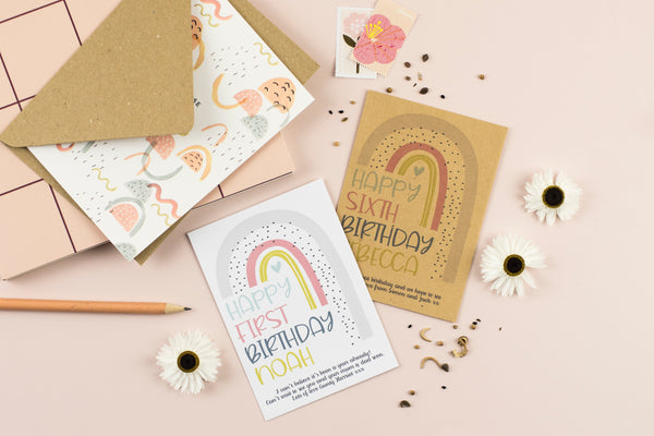 Rainbow Birthday Personalised Wildflower Seed Packet