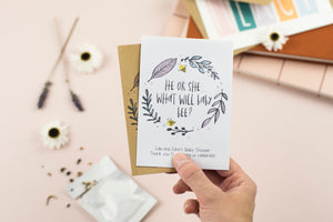 What Will Baby Bee Personalised Wildflower Seed Packet
