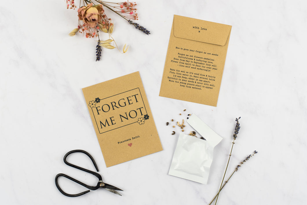 Forget Me Not Seed Memorial Gift