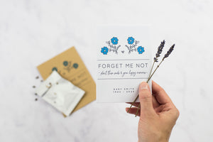 Dainty Forget Me Not Seed Memorial Gift
