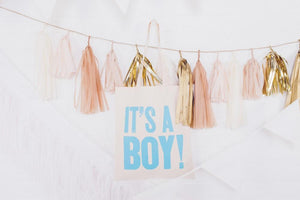 It's a Boy!' Cotton Tote Bag