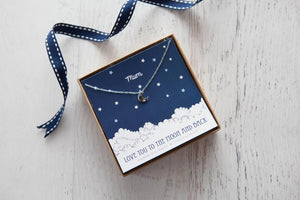 Love You to the Moon' Sterling Silver Necklace