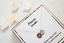 Mama’s Initial Disc Necklace On Personalised Gift Card